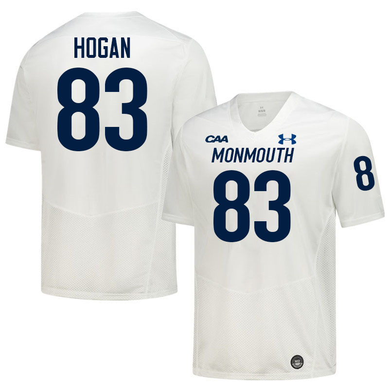 Monmouth Hawks #83 Chris Hogan College Football Jerseys,Uniforms-White